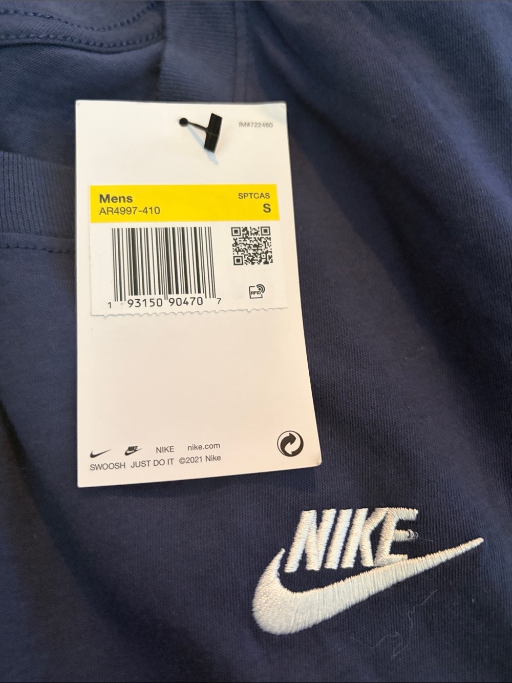 Nike Short Sleeve Tees - Navy & Heather Gray - Picture 2 of 3